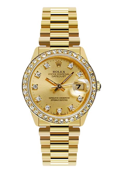 woman rolex gold